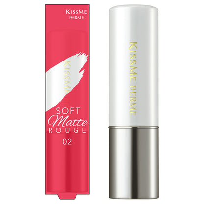 KISSME FERME Soft Matte Rouge, 02 Spice Red, 3.8g