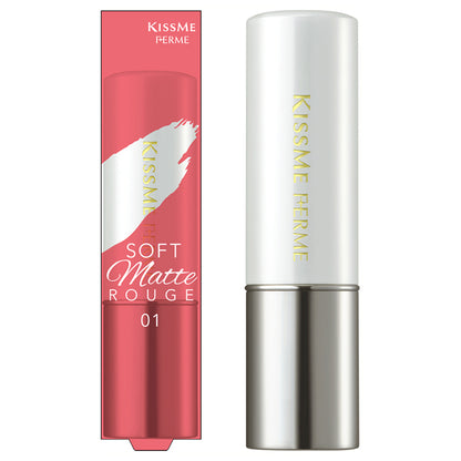 KISSME FERME Soft Matte Rouge, 01 Dry Rose, 3.8g