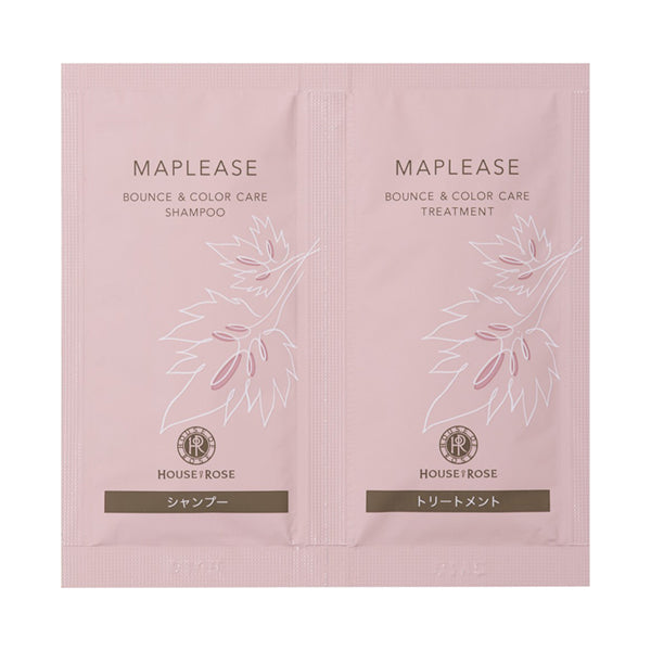 HOUSE OF ROSE Maplease Bounce & Color Care Shampoo & Treatment Mini Pouch (Floral Bouquet), 10ml + 10g