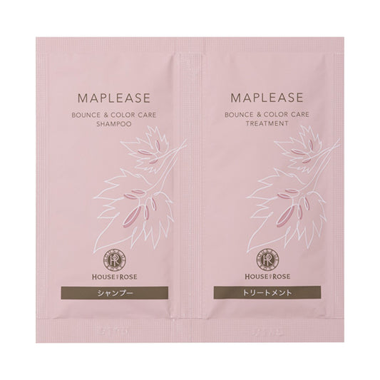 HOUSE OF ROSE Maplease Bounce & Color Care Shampoo & Treatment Mini Pouch (Floral Bouquet), 10ml + 10g