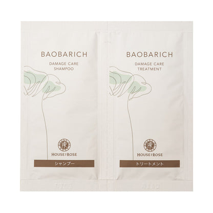 HOUSE OF ROSE Baobab Rich Damage Care Shampoo & Treatment Mini Pouch (Floral Green), 10ml + 10g