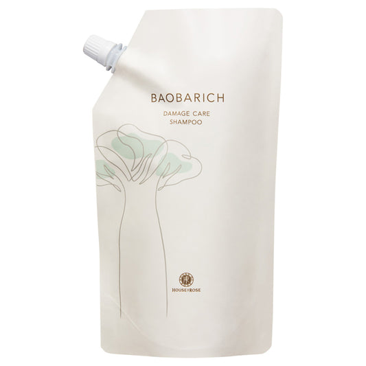 HOUSE OF ROSE Baoba Rich Damage Care Shampoo N Refill, 580ml, Floral Green Scent