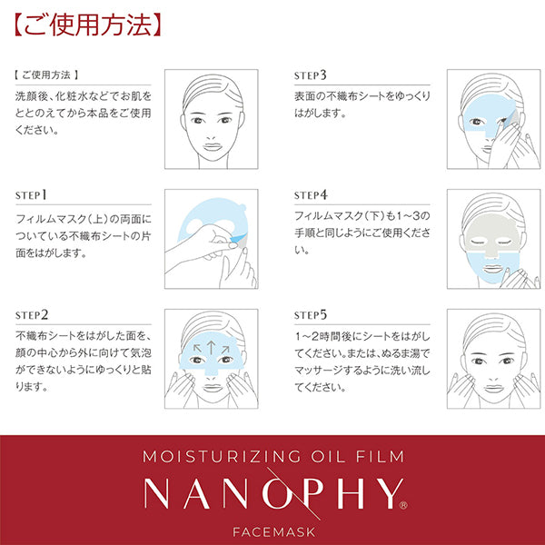 Nanophy Moisturizing Oil Film Face Mask, 1 Pair