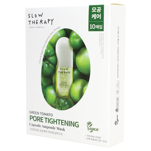 SLOW THERAPY Capsule Ampoule Mask Green Tomato Pore Tightening, 10 Uses