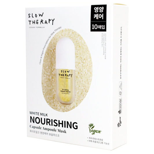 SLOW THERAPY Capsule Ampoule Mask White Milk Nourishing, 10 Uses