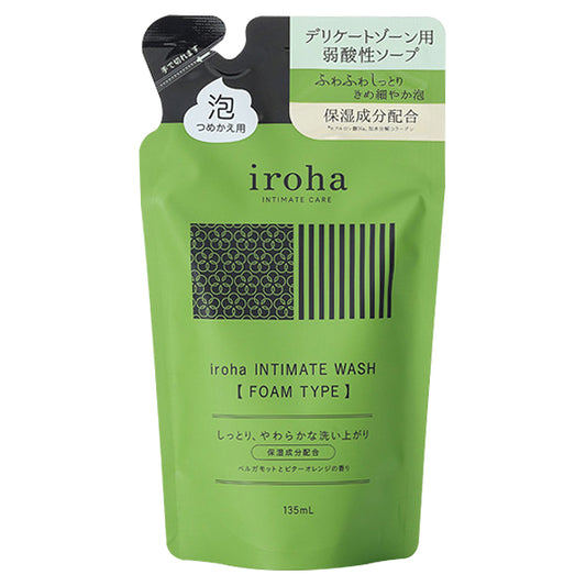 iroha INTIMATE WASH Foam Type Refill (Bergamot & Bitter Orange), 135ml