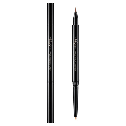VISEE Wide Trick Double Liner, 01 Nuance Brown & Beige, 0.4g, Fragrance-free