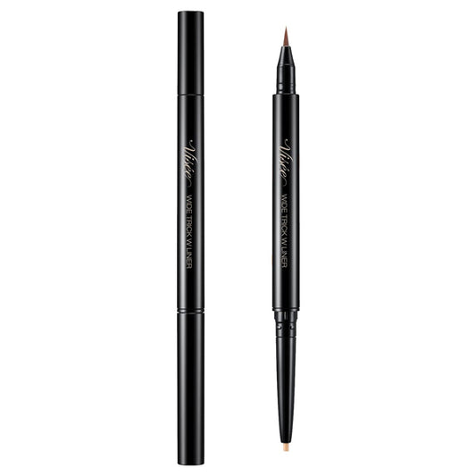 VISEE Wide Trick Double Liner, 01 Nuance Brown & Beige, 0.4g, Fragrance-free