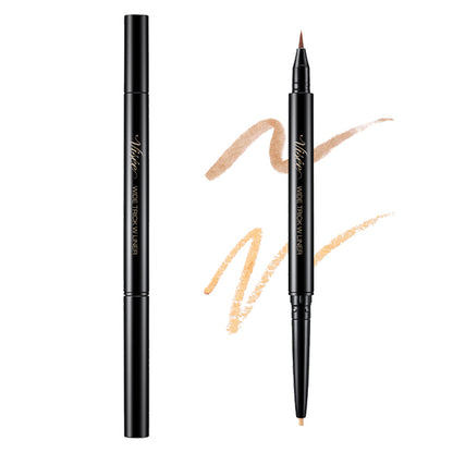 VISEE Wide Trick Double Liner, 01 Nuance Brown & Beige, 0.4g, Fragrance-free