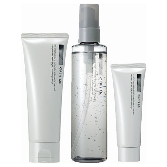 ORBIS Mr. Skin Care 3 Step Set, Refreshing, Moisturizing, Fragrance-free