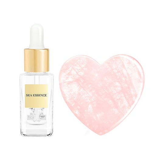 SEA ESSENCE Orange Roughy Oil & Rose Quartz Facial Plate Set, 15ml