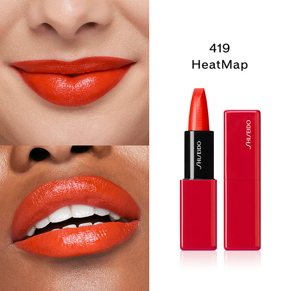 SHISEIDO Techno Satin Gel Lipstick, 419 Heat Map, 3.3g