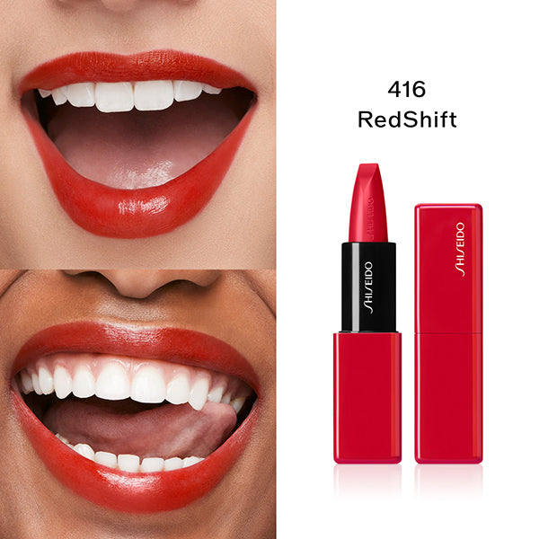 SHISEIDO Techno Satin Gel Lipstick, 416 Red Shift, 3.3g