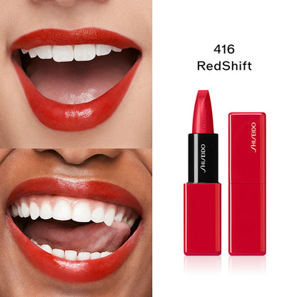 SHISEIDO Techno Satin Gel Lipstick, 416 Red Shift, 3.3g