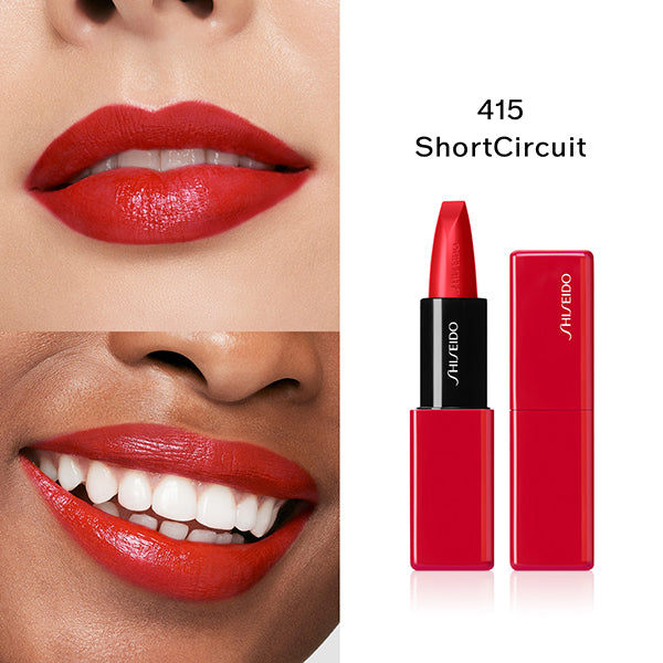 SHISEIDO Techno Satin Gel Lipstick, 415 Short Circuit, 3.3g