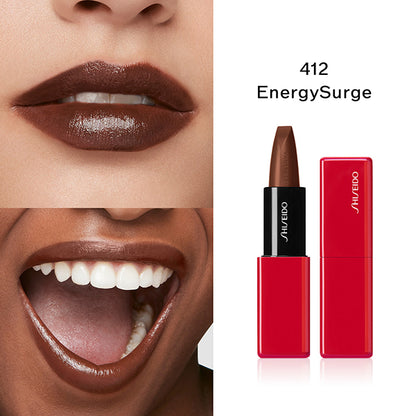 SHISEIDO Techno Satin Gel Lipstick, 412 Energy Surge, 3.3g