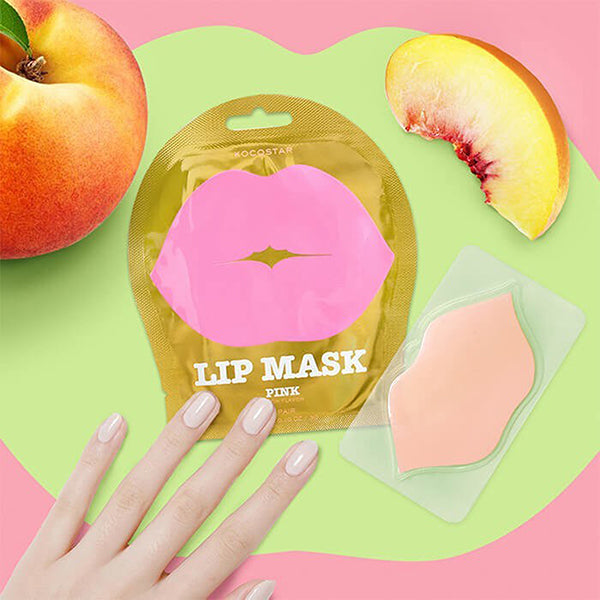 Lip Mask Pink, PINK, 3g 1 sheet, Peach scent