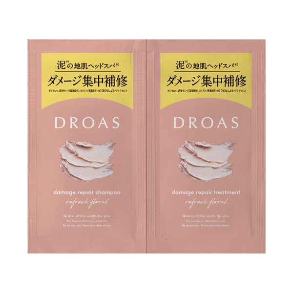 DROAS Damage Repair Shampoo & Treatment Sachet Set, 10ml, 10g (Refresh Floral)