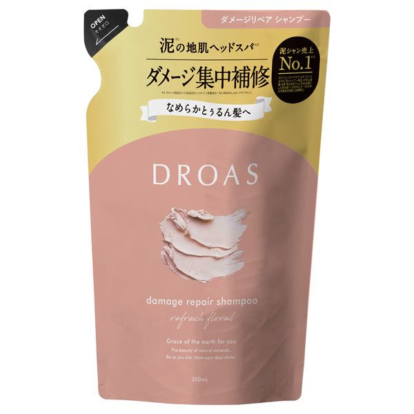 DROAS Damage Repair Shampoo Refill (Refresh Floral), 350ml
