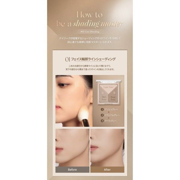 dasique V-Cut Blending Shading, 02 Cool Blending, 13g