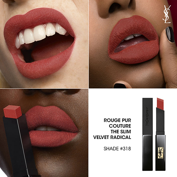 Yves Saint Laurent Rouge Pur Couture The Slim Velvet Radical, No.318 Upbeat Rose, 2g