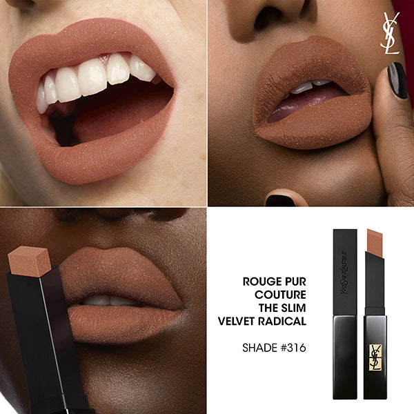 Yves Saint Laurent Rouge Pur Couture The Slim Velvet Radical, No.316 Vibe in Amber, 2g