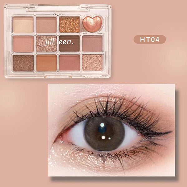 jill leen. ジルリーン Shining 12-color mini eyeshadow, HT04, 7.2g
