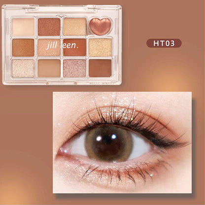 jill leen. ジルリーン Shining 12-color mini eyeshadow, HT03, 7.2g