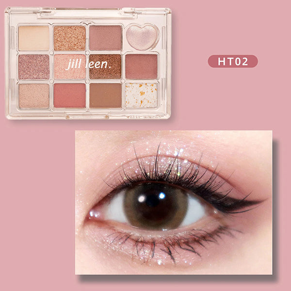 jill leen. ジルリーン Shining 12-color mini eyeshadow, HT02, 7.2g