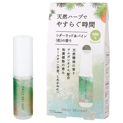 Enjoy natural herbal aroma roll-on, 4ml, Cedarwood & Pine scent