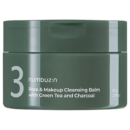 numbuzin No. 3 Green Tea Charcoal Pore Pack Cleansing Balm, 85g