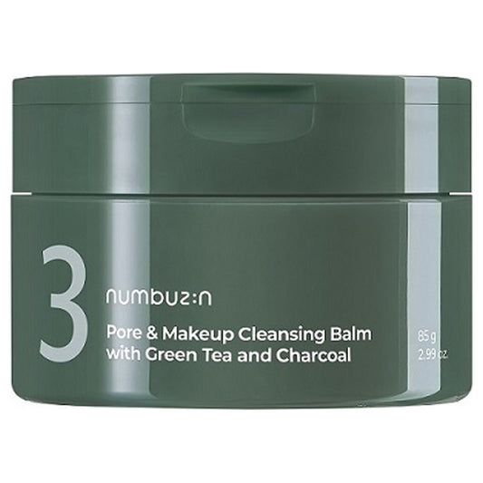 numbuzin No. 3 Green Tea Charcoal Pore Pack Cleansing Balm, 85g