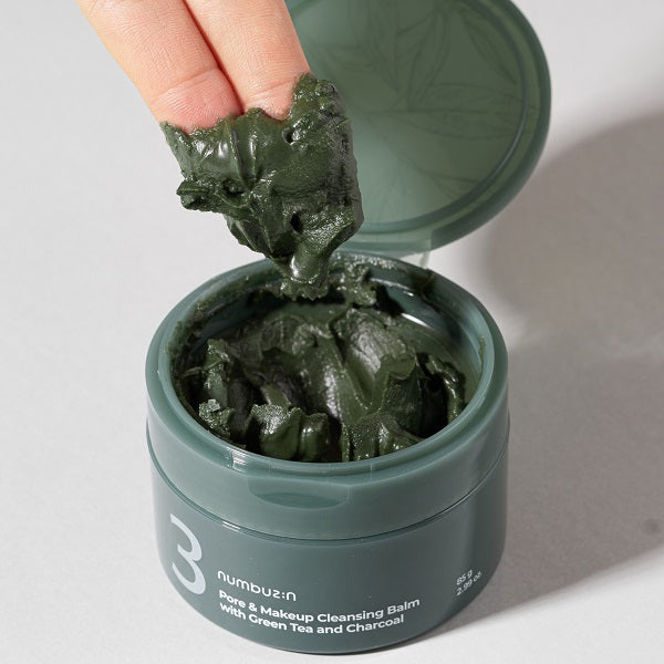 numbuzin No. 3 Green Tea Charcoal Pore Pack Cleansing Balm, 85g