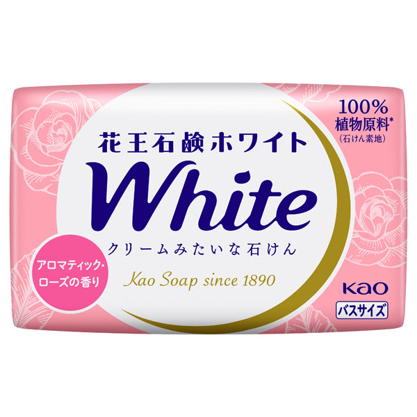 Kao White Soap, Bath Size, 130g x 3, Aromatic Rose Scent