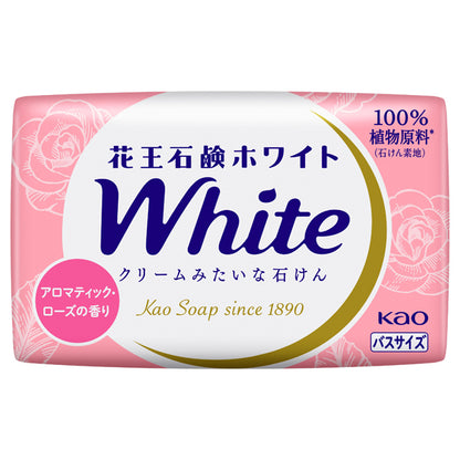 Kao White Soap, Bath Size, 130g x 3, Aromatic Rose Scent