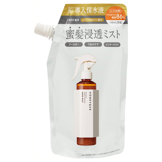 Bottle Works HONEYQUE Deep Repair 2WAY Hair Mist Moist Refill, 180ml