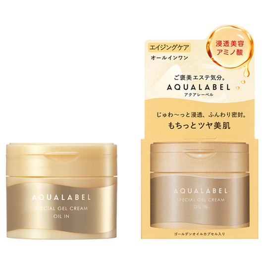 AQUALABEL Special Gel Cream EX Oil-In, 90g (Herbal Rose)