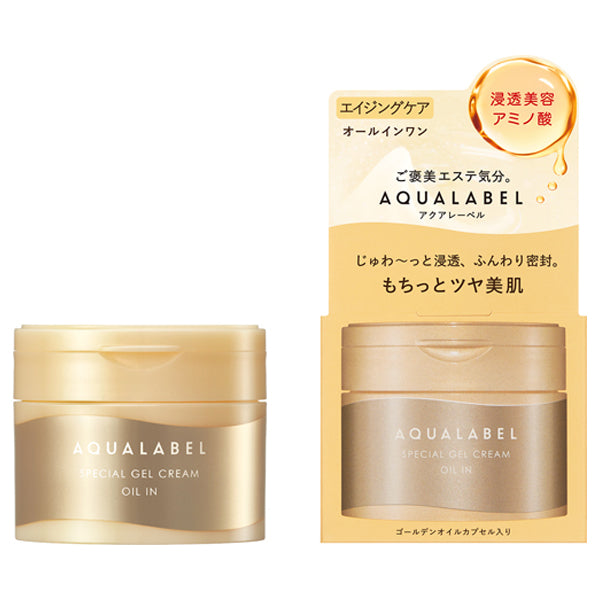 AQUALABEL Special Gel Cream EX (Oil-in), 90g, Herbal rose with a gentle fragrance