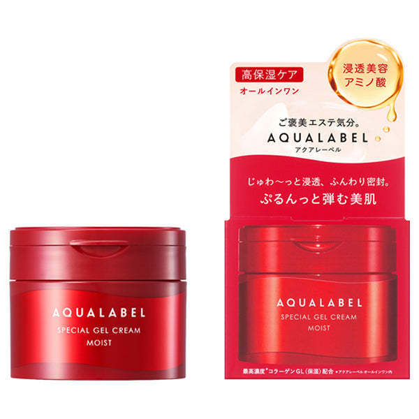 AQUALABEL Special Gel Cream EX (Moist), 90g, Herbal rose scent that gently comforts your senses