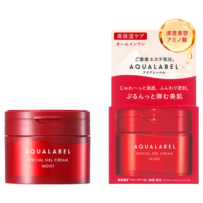 AQUALABEL Special Gel Cream EX (Moist), 90g, Herbal rose scent that gently comforts your senses