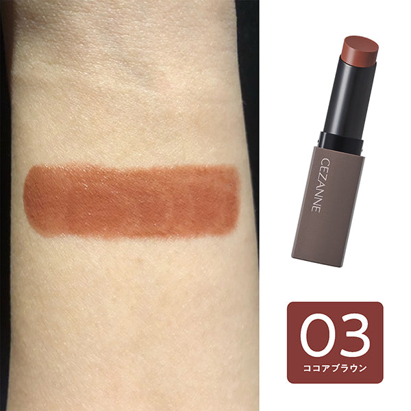 CEZANNE Lip Color Shield, 03 Cocoa Brown, 3.7g