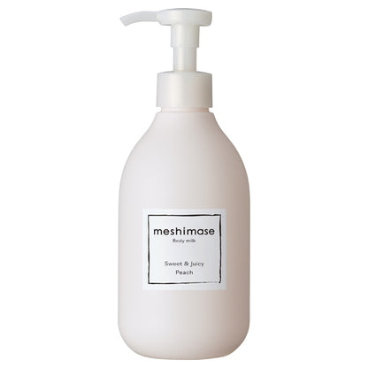 Meshimase Body Milk, 300g, Sweet & Juicy Peach Scent