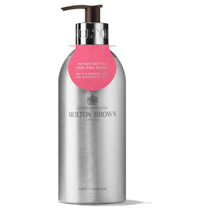 MOLTON BROWN Fiery Pink Pepper Bath & Shower Gel Infinite Bottle, 400ml