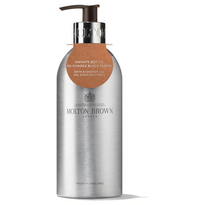 MOLTON BROWN Re-charge Black Pepper Bath & Shower Gel Infinite Bottle, 400ml