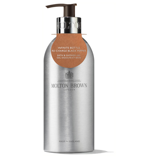 MOLTON BROWN Re-charge Black Pepper Bath & Shower Gel Infinite Bottle, 400ml