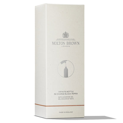 MOLTON BROWN Re-charge Black Pepper Bath & Shower Gel Infinite Bottle, 400ml
