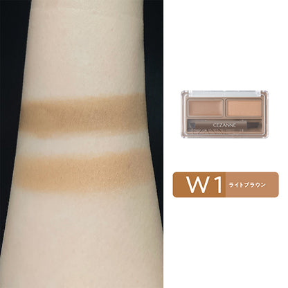 Eyebrow wax & powder, W1 Light Brown, 1.9g