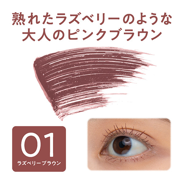CEZANNE Nuance Color Mascara, 01 Raspberry Brown, 4.5g