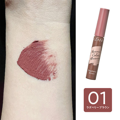 CEZANNE Nuance Color Mascara, 01 Raspberry Brown, 4.5g