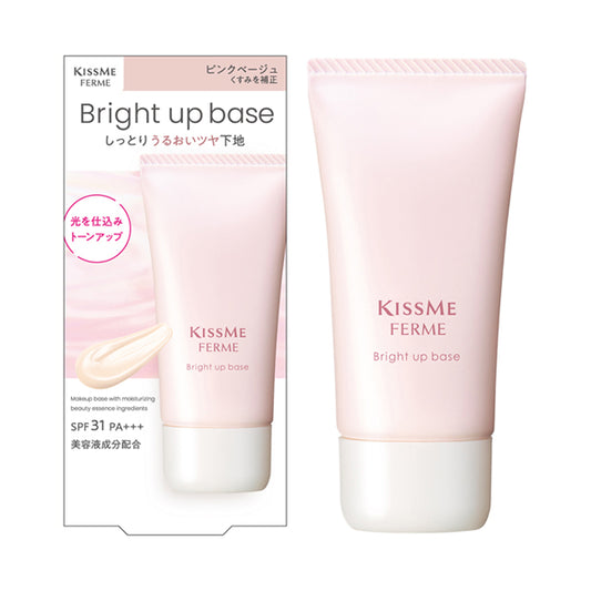 KISSME FERME Bright Up Base, Pink Beige, 28g